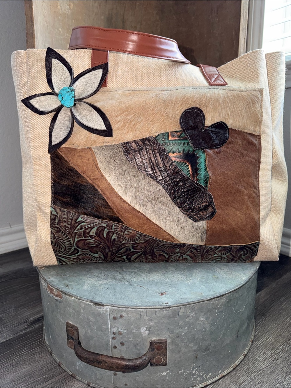 One-of-a-Kind Custom Handmade Western Boho Tote! 🤠✨